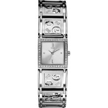 Guess Swarovski Silver Bracelet Ladies Watch U85028L1