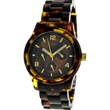 Guess Watches Women's Brown Dial Brown Plastic Brown Plastic / Brown