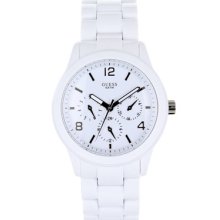 Guess Watches Women's Classic White Dial White Plastic White Plastic/W