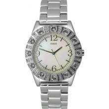 Guess Women Mop Dial Silver Tone Bracelet Watch G86060l