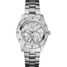 Guess Women Special Eddition Sparkling Pink Watch U10653l1 , With Guess Box