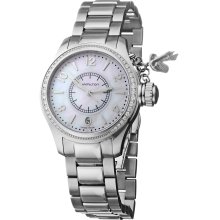 Hamilton Women's Navy Seaqueen Steel Diamond White Face Watch