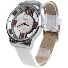 Hollow Out Designed Wrish For Watch Men - White