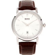 Hugo Boss Leather Watch Brown