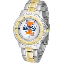 Illinois Fighting Illini Mens Stainless 23Kt Watch