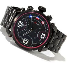 Infrared Men's Red Regatta Swiss Mechatronic Quartz Chronograph Bracelet Watch