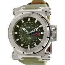 Invicta 10031 Men's Coalition Forces Green Dial Green Fabric Strap GMT