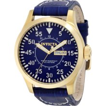 Invicta 11192 Specialty Blue Dial Blue Leather Men's Watch