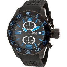 Invicta 11779 Men's Watch Corduba Chronograph Black Rubber Strap Black Dial