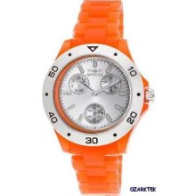 Invicta 1661anatomic Women's Silver Dial Orange Transparent Watch