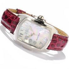 Invicta Baby Lupah Mother-of-pearl Dial Plum Alligator Strap Watch 5168