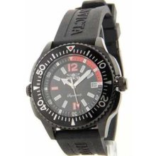 Invicta Mens Black Rubber Strap Date Internal Rotating Diver Bezel Swiss Watch