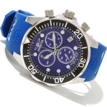 Invicta Men's Pro Diver Grand Diver Swiss Quartz Chronograph Polyurethane Strap Watch BLUE