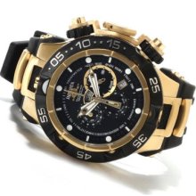 Invicta Men's Subaqua Noma V Swiss Made Quartz Chronograph Polyurethane Strap Watch GOLDTONE