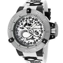 Invicta Mens Subaqua Noma Iii Chrono Black Dragon White Silicone Watch 11539