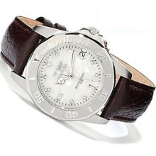 Invicta Pro Diver Quartz Dark Brown Leather Women's Watch 0003