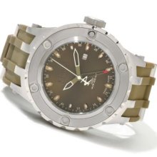 Invicta Reserve Men's Specialty Subaqua Swiss Made Quartz GMT Strap Watch OLIVE GREEN