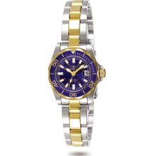 Invicta Sapphire Lady Diver Two Tone 23K Gold Plated Inv7064