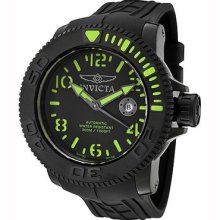 Invicta Sea Hunter Green Luminous Hands Swiss Automatic Mens Wristwatch 1075