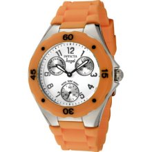 Invicta Women's 0696 Angel Collection Multi-function Stainless Steel Orange Poly