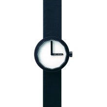 Issey Miyake Womens Twelve Stainless Watch - Black Leather Strap - White Dial - ISSSILAP005
