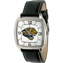 Jacksonville Jags wrist watch : Jacksonville Jaguars Retro Watch with Leather Band