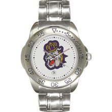 James Madison Dukes Men's Gameday Sport Watch with Stainless Steel Band