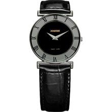 Jowissa Women's J2.006.M Roma 30 mm Black Dial Leather Roman Nume ...