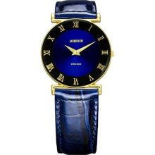 Jowissa Women's J2.041.M Roma 30 mm Gold PVD Blue Dial Roman Nume ...