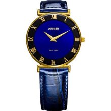 Jowissa Women's J2.041.L Roma 36 mm Gold PVD Blue Dial Roman Nume ...