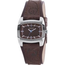 Kahuna Women's Quartz Watch With Brown Dial Analogue Display And Brown Pu Strap Kls-0271L