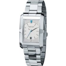 Kenneth Cole Men's Kc3707 Reaction Silver Dial Silver-tone Bracelet Watch