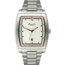 Kenneth Cole York Mens Silver Dial Stainless Steel Bracelet Watch Kc9068