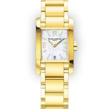 Ladies 18K Yellow Gold Mother of Pearl Dial Baume & Mercier Diamant