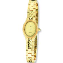 Ladies Charles Hubert Gold-plated Brass Gold Dial 18x22mm Watch