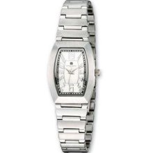 Ladies Charles Hubert Satin Finish Stainless Steel 23x30mm Watch Xwa2650