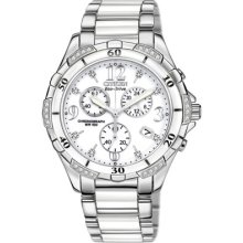 Ladies Citizen Ceramic Eco-drive Chronograph Watch Fb1230-50a