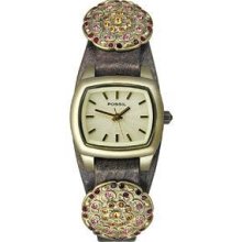 Ladies Fossil Brown Leather Unique Watch Jr9033