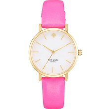 Ladiesâ€™ Gold-Plated Leather Watch