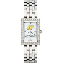 Ladies Officially Licensed #17 Matt Kenseth Nascar Watch In Stainless Steel