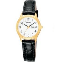 Ladies Pulsar Dress Watch W/ Round Face