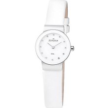 Ladies' White Leather Watch