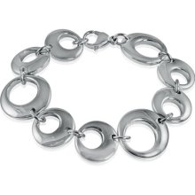 Laidies 7 Inch Stainless Steel Circle Bracelet