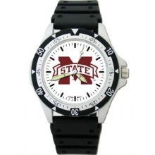 Logo Art NCAA Mississippi State Bulldogs Option Watch w/ Rubber Strap