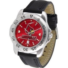 Louisville Cardinals Men's Leather Band Sports Watch