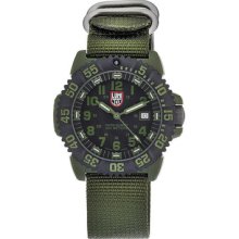 Luminox Gent's Stainless Steel Case Date Green Cloth Watch 3042