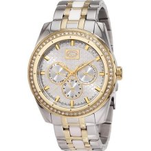 Marc Ecko Men's E17595g1 The Daily Silver And Gold Crystals Watch Newest