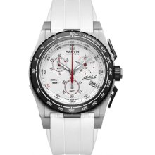 Marvin Men's M023.13.24.92 Chronograph White Dial & Rubber Strap Sport Watch