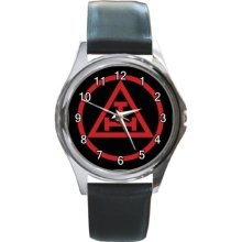 Masonic Royal Arch Unisex Round Metal Watch Gift model 24538223 - Gun Metal