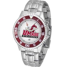 Massachusetts Amherst Minutemen UMass Mens Steel Bandwrist Watch